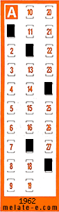 Volante ganador del sorteo 1962 de Chispazo