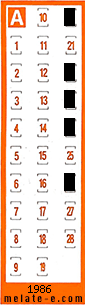Volante ganador del sorteo 1986 de Chispazo