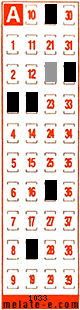 Volante ganador del sorteo 1033 de Melate Retro