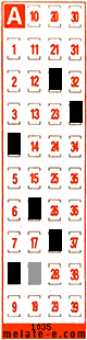Volante ganador del sorteo 1035 de Melate Retro