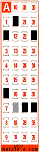 Volante ganador del sorteo 1037 de Melate Retro