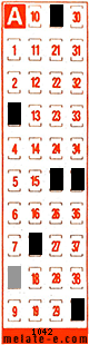 Volante ganador del sorteo 1042 de Melate Retro