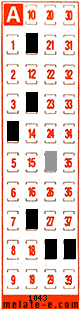 Volante ganador del sorteo 1043 de Melate Retro