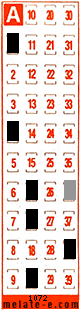 Volante ganador del sorteo 1072 de Melate Retro