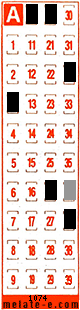 Volante ganador del sorteo 1074 de Melate Retro