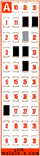 Volante ganador del sorteo 1075 de Melate Retro