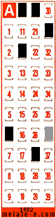 Volante ganador del sorteo 1082 de Melate Retro