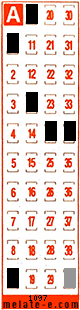 Volante ganador del sorteo 1097 de Melate Retro