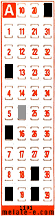 Volante ganador del sorteo 1101 de Melate Retro