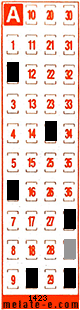 Volante ganador del sorteo 1423 de Melate Retro