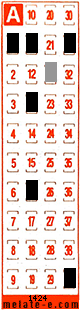 Volante ganador del sorteo 1424 de Melate Retro