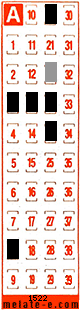 Volante ganador del sorteo 1522 de Melate Retro