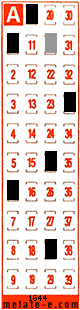 Volante ganador del sorteo 1644 de Melate Retro