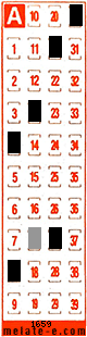 Volante ganador del sorteo 1659 de Melate Retro
