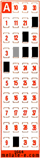 Volante ganador del sorteo 1664 de Melate Retro