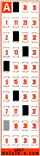 Volante ganador del sorteo 1667 de Melate Retro