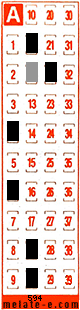 Volante ganador del sorteo 594 de Melate Retro