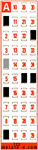 Volante ganador del sorteo 712 de Melate Retro