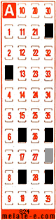 Volante ganador del sorteo 824 de Melate Retro