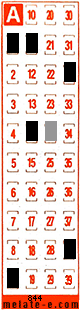Volante ganador del sorteo 844 de Melate Retro