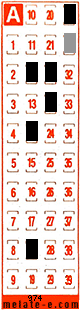 Volante ganador del sorteo 974 de Melate Retro
