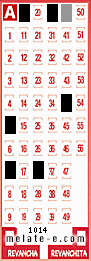 Volante ganador del sorteo 1014 de Melate