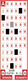 Volante ganador del sorteo 1015 de Melate