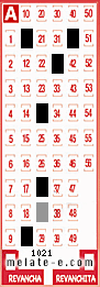 Volante ganador del sorteo 1021 de Melate