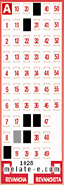 Volante ganador del sorteo 1028 de Melate
