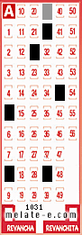 Volante ganador del sorteo 1031 de Melate