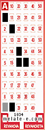 Volante ganador del sorteo 1034 de Melate