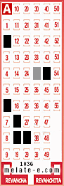Volante ganador del sorteo 1036 de Melate