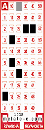 Volante ganador del sorteo 1038 de Melate