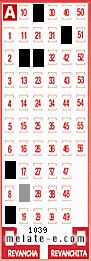 Volante ganador del sorteo 1039 de Melate