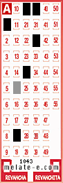 Volante ganador del sorteo 1043 de Melate