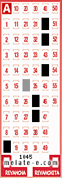Volante ganador del sorteo 1045 de Melate
