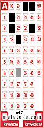Volante ganador del sorteo 1047 de Melate