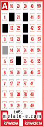 Volante ganador del sorteo 1051 de Melate