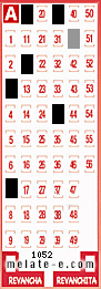 Volante ganador del sorteo 1052 de Melate