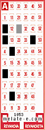 Volante ganador del sorteo 1053 de Melate