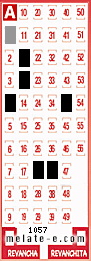 Volante ganador del sorteo 1057 de Melate