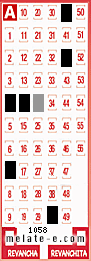 Volante ganador del sorteo 1058 de Melate