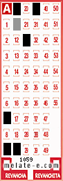 Volante ganador del sorteo 1059 de Melate
