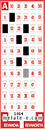 Volante ganador del sorteo 1064 de Melate
