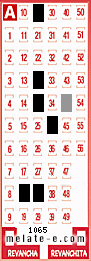 Volante ganador del sorteo 1065 de Melate