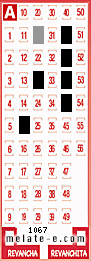 Volante ganador del sorteo 1067 de Melate