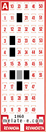 Volante ganador del sorteo 1068 de Melate