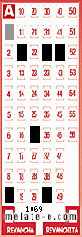 Volante ganador del sorteo 1069 de Melate