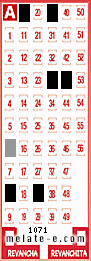 Volante ganador del sorteo 1071 de Melate