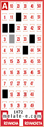 Volante ganador del sorteo 1072 de Melate